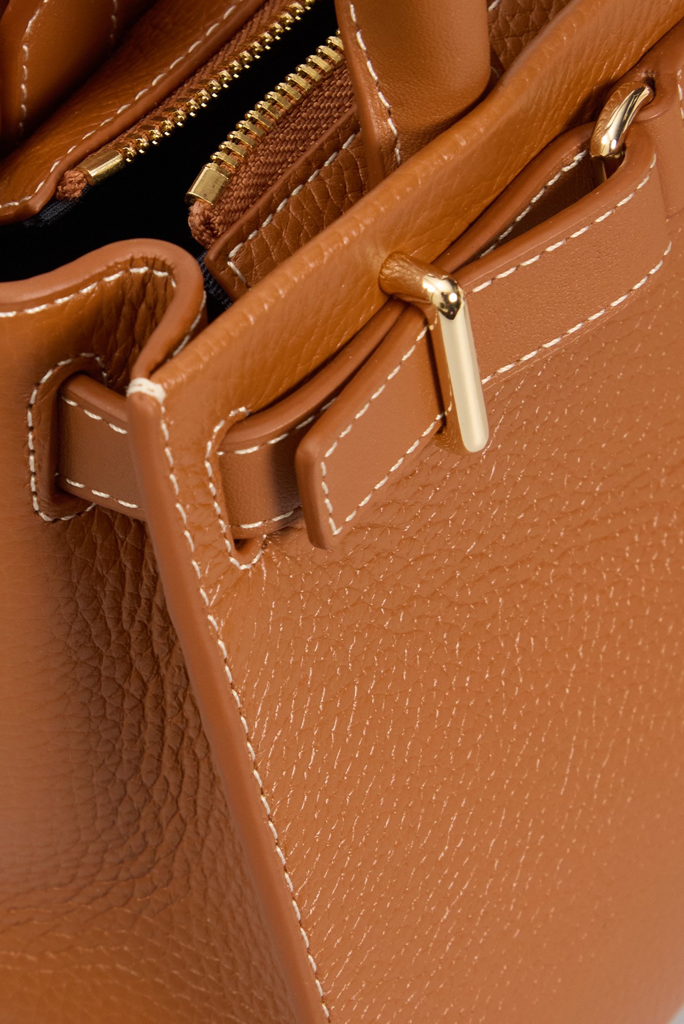 Женская коричневая кожаная сумка AMERICAN ICON MINI TOTE LEATHER 6