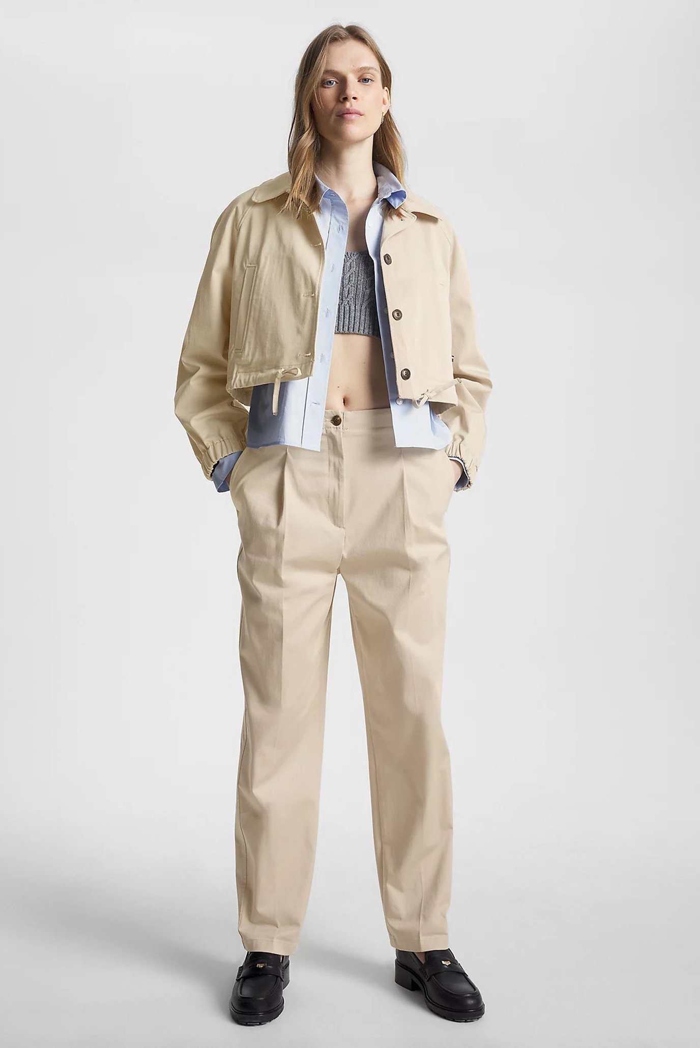 Брюки TAPERED PLEATED CHINO PANT 2