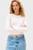 Женский белый лонгслив TJW SLIM ESSENTIAL RIB LS