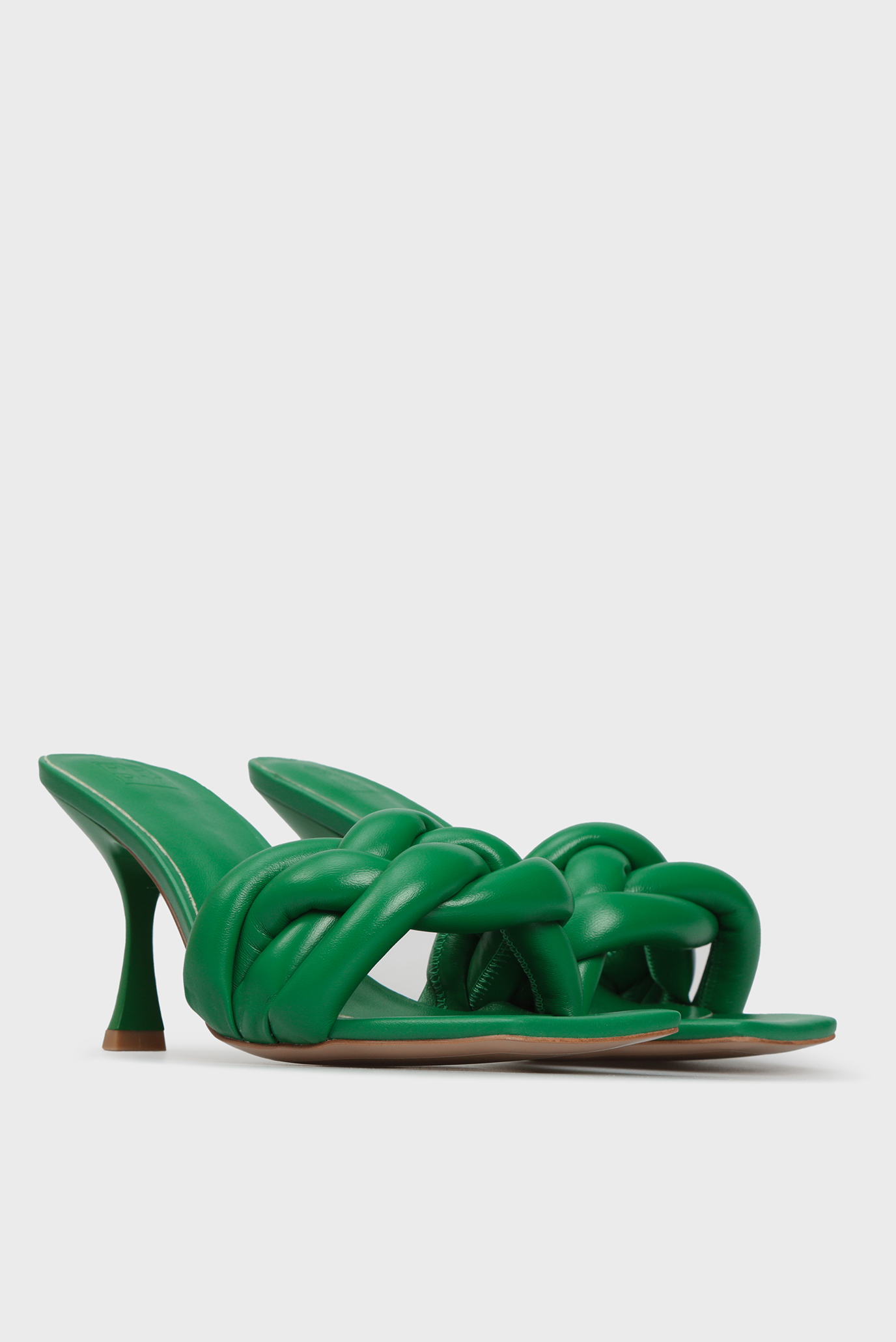 Женские зеленые кожаные мюли Gabriela 7