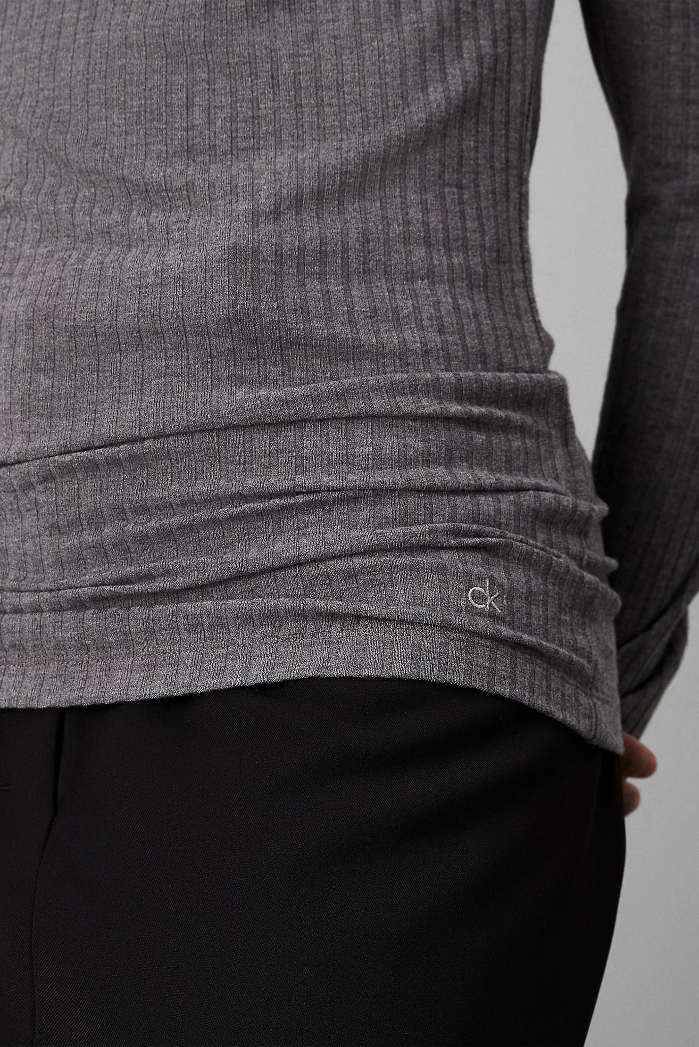 Лонгслив MELANGE JERSEY RIB COWL-NECK TOP 3