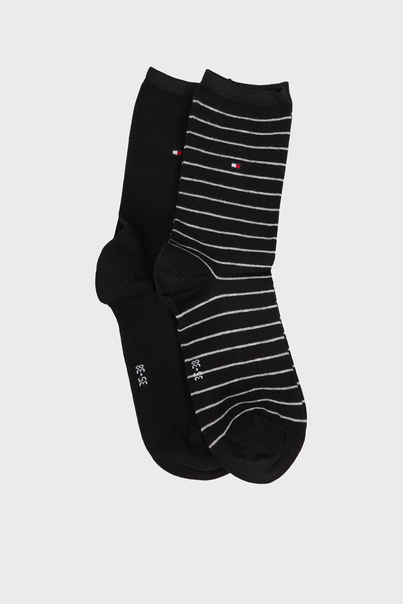 Женские черные носки (2 пары) TH WOMEN SOCK  SMALL STRIPETommy Hilfiger Женские черные носки (2 пары) TH WOMEN SOCK  SMALL STRIPE 3