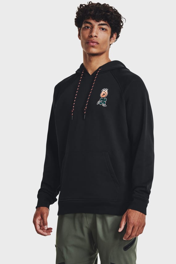 Мужское черное худи UA HW Terry Rose Hoodie