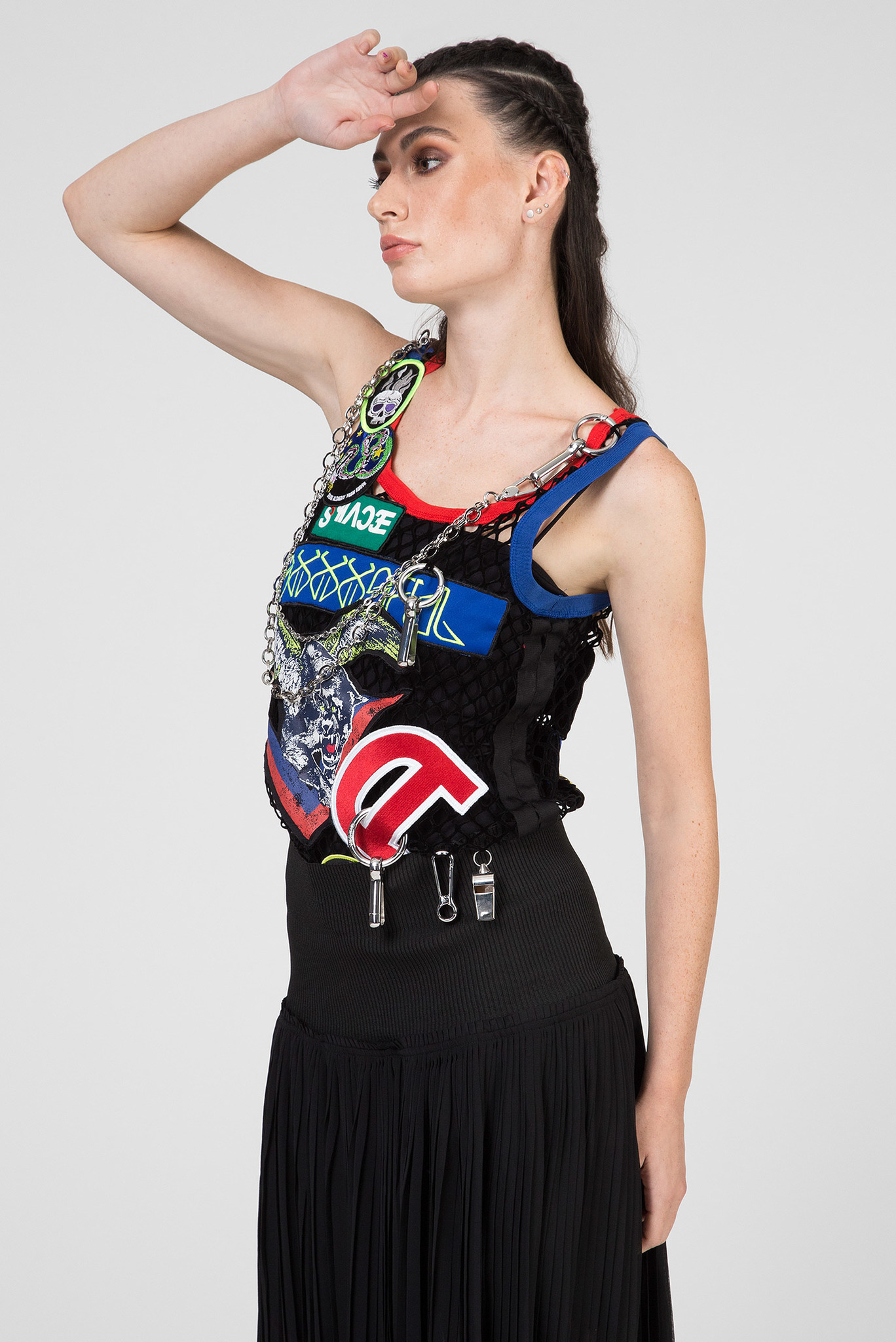 Женский черный топ T-AIDA-A CANOTTA 2