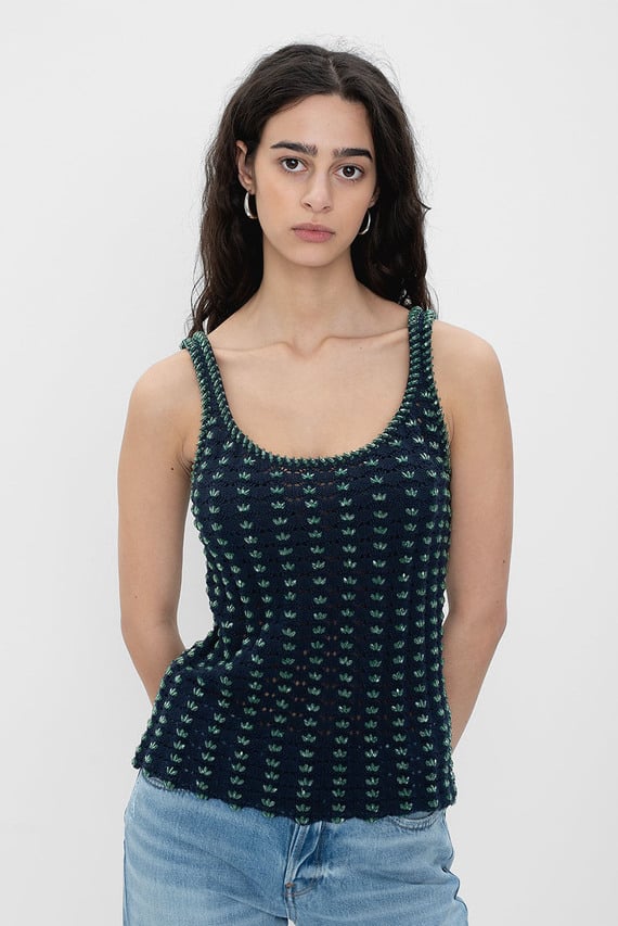 Топ Crochet Beaded Tank Top
