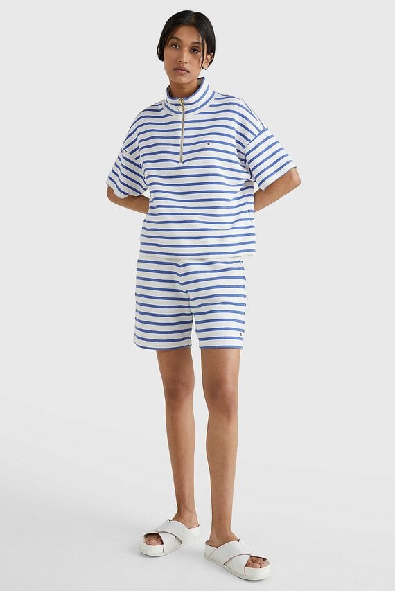 Женские белые шорты в полоску REGULAR STRIPE