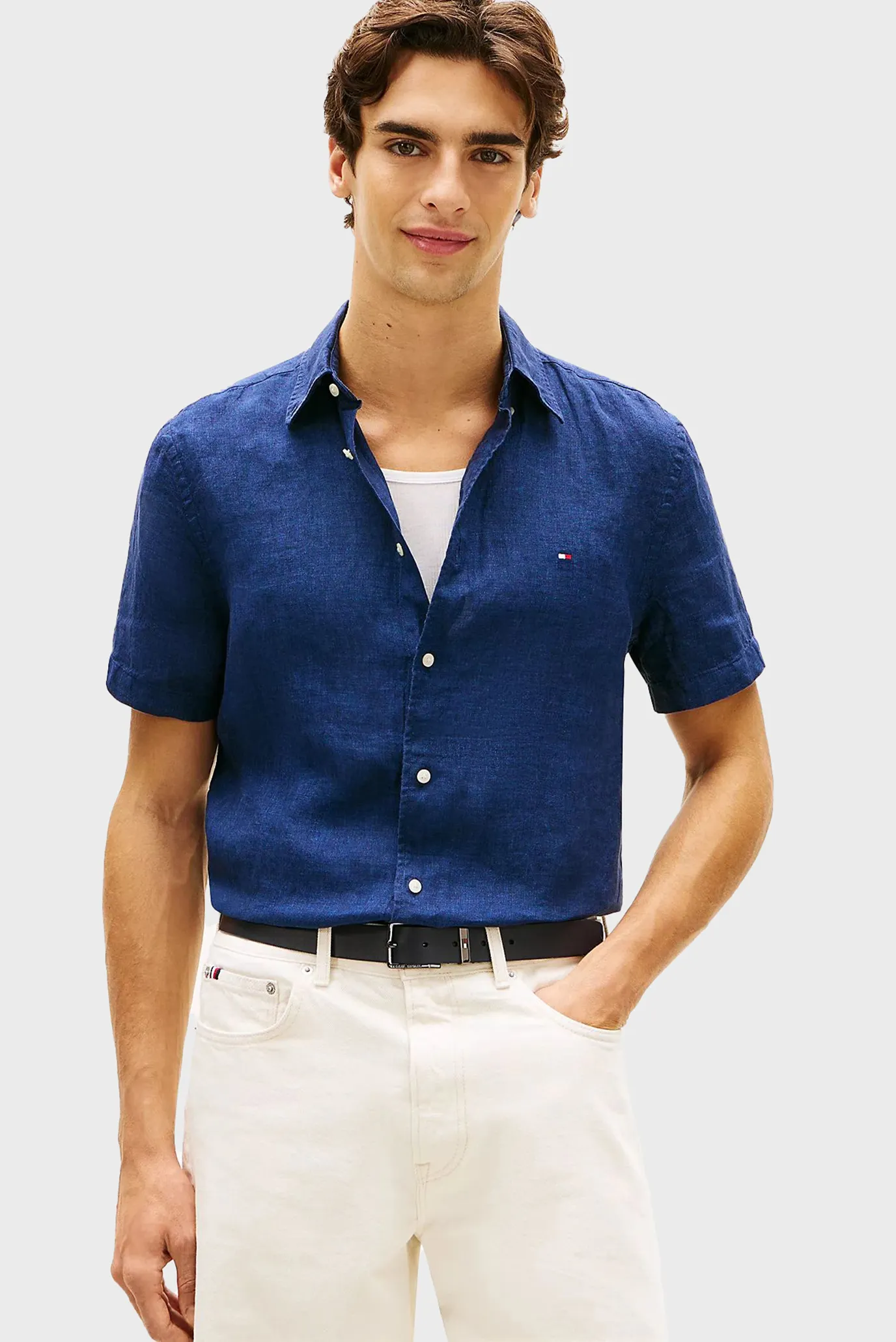 Рубашка с коротким рукавом PIGMENT DYED LINEN RF SHIRT S S 1