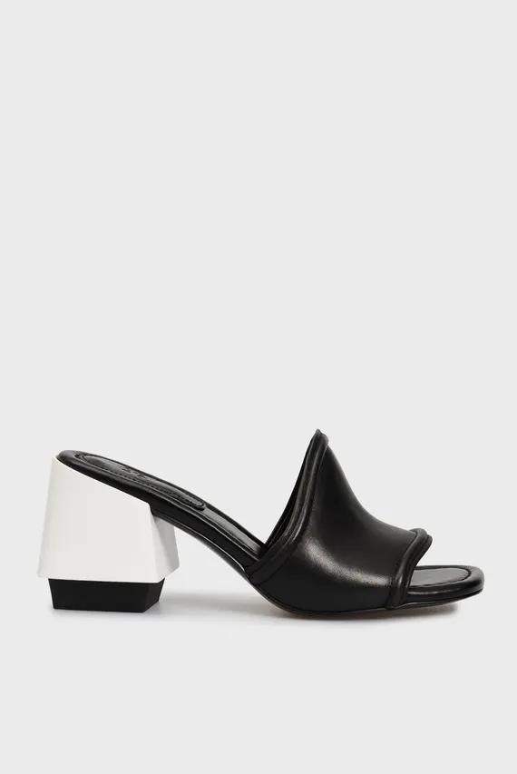 Женские черные кожаные мюли Karolina PRPY