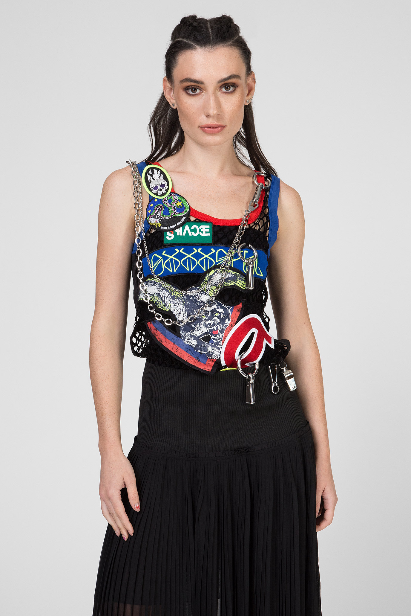 Женский черный топ T-AIDA-A CANOTTA 6