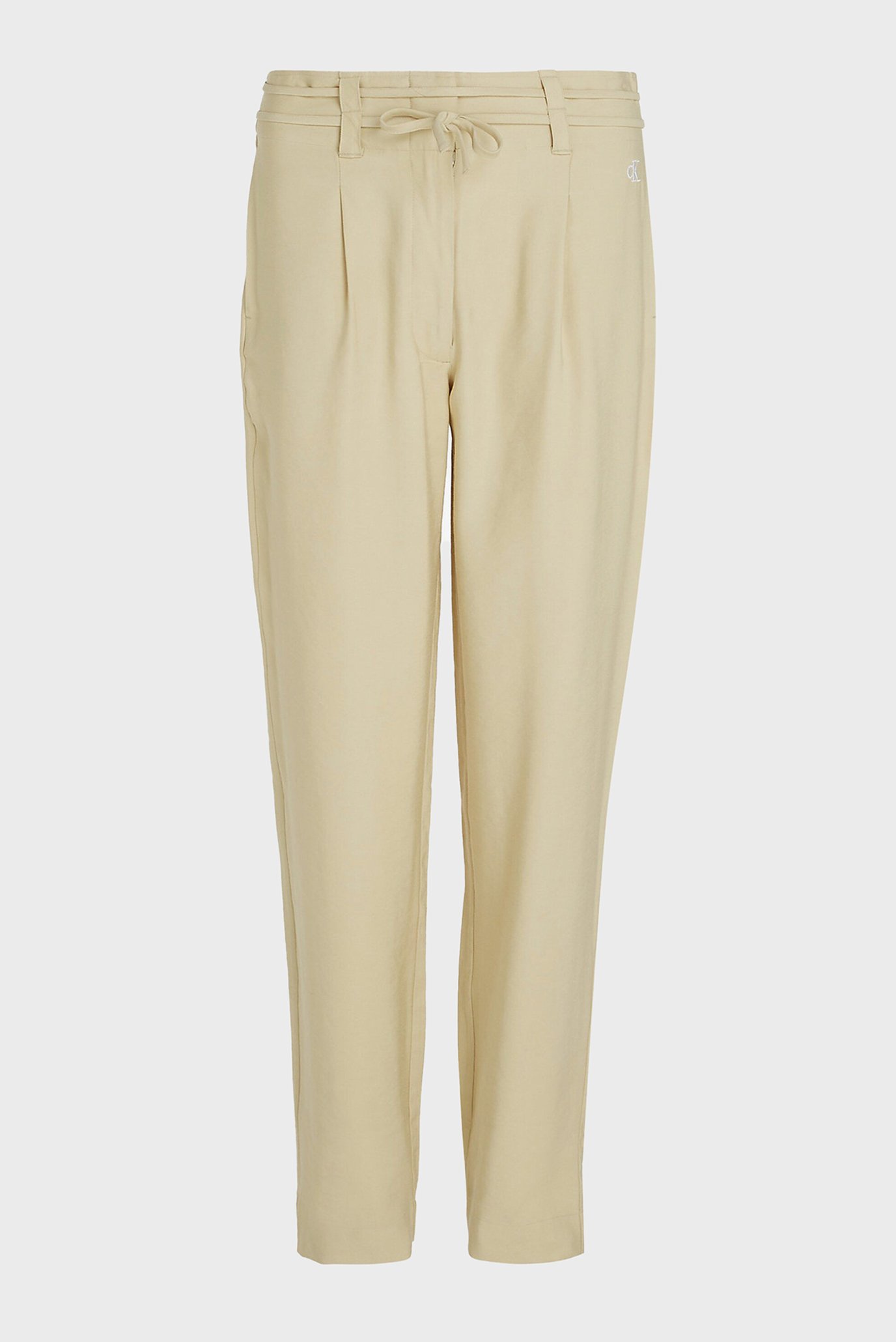 Женские бежевые брюки WAIST TIES TAPERED TWILL 5