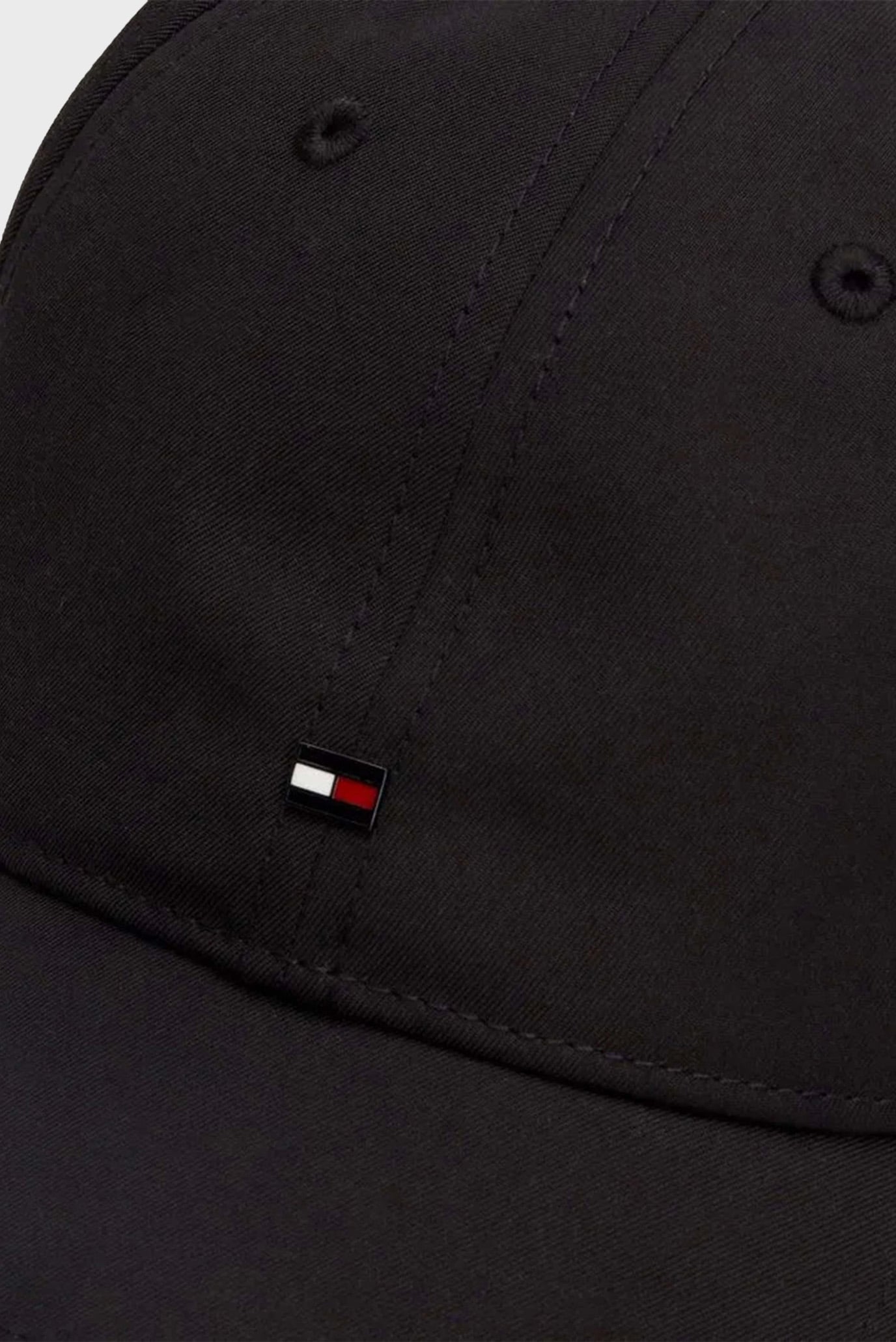 Мужская черная кепка TH FLAG POLY 6 PANEL CAP 4