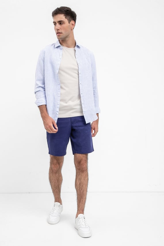 Рубашка LINEN STRIPE SLIM SHIRT