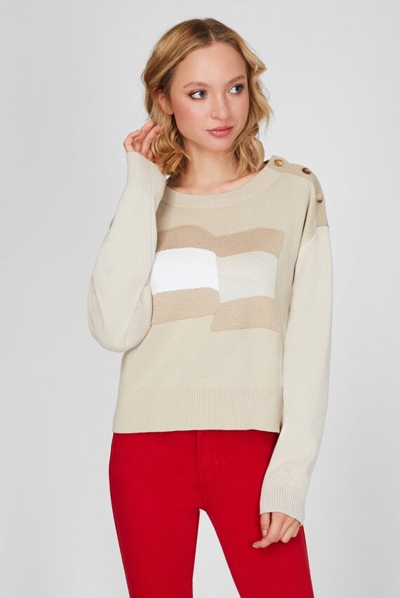 Женский бежевый джемпер ICON Tommy Hilfiger