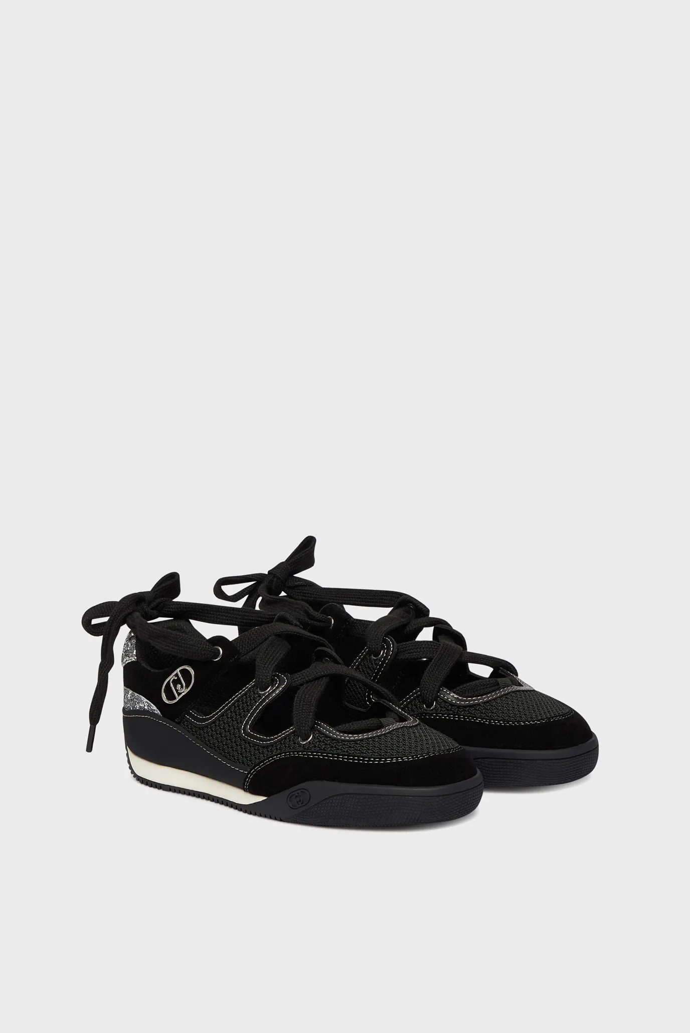 Кроссовки LEWIS 03 - SNEAKER MESH COW SUEDE GLITT BLACK 2