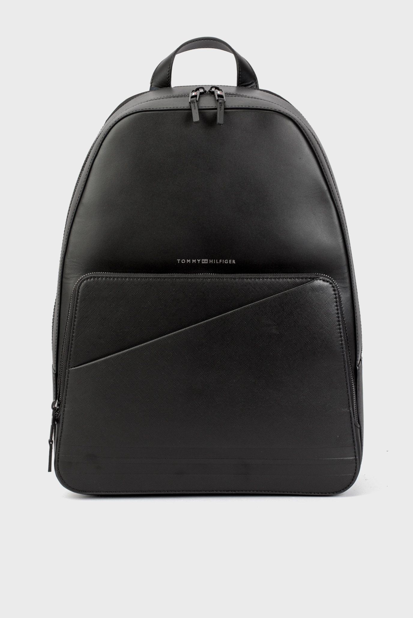 Мужской черный кожаный рюкзак TH BUSINESS LEATHER 1