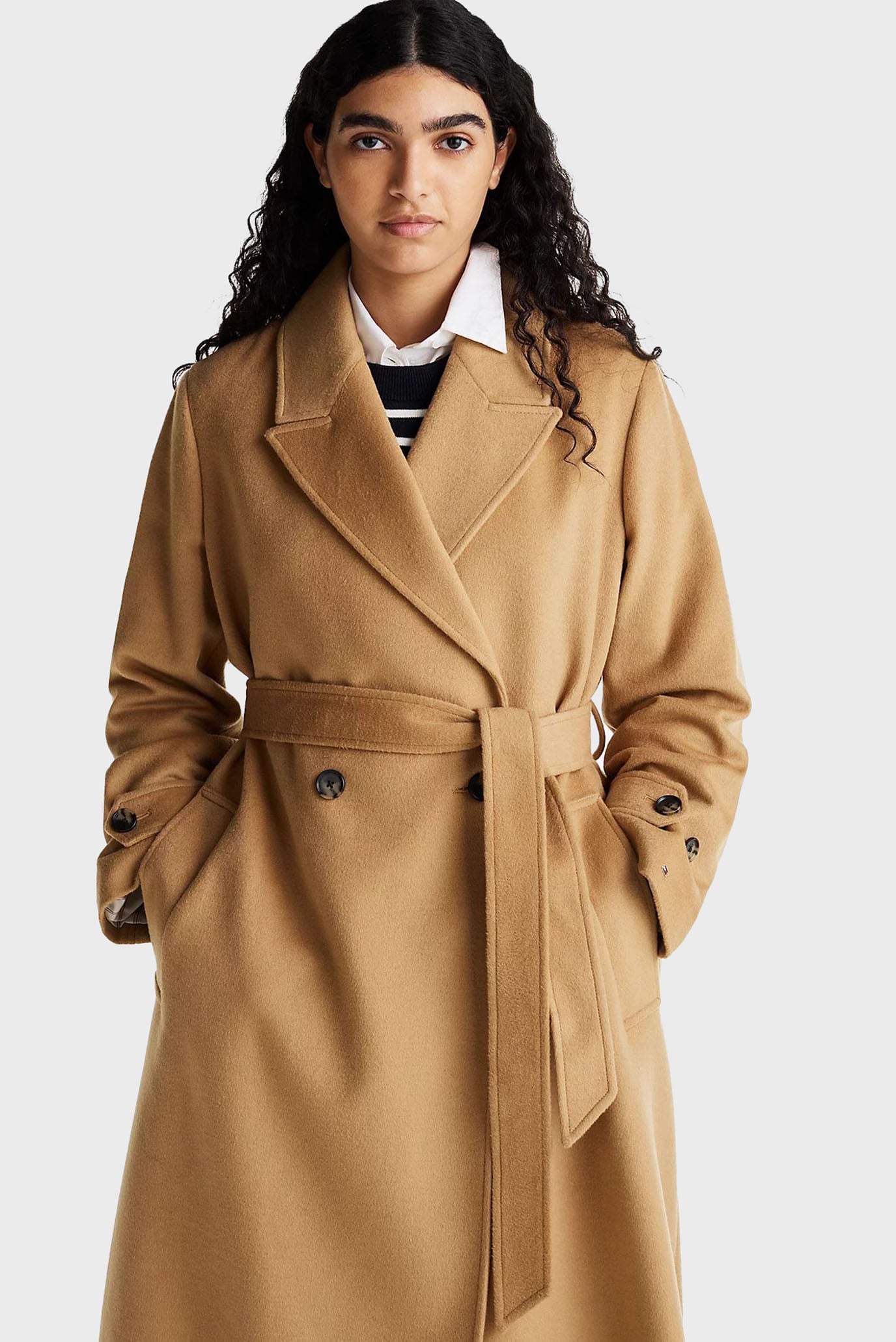 Пальто REG WOOL BLEND DB BELTED COAT 3