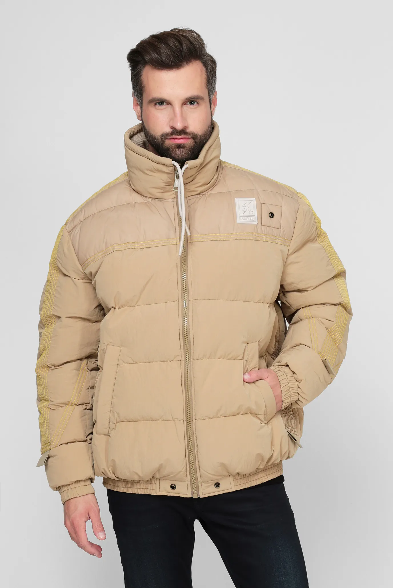 Мужская бежевая куртка W-BRIGGS 6