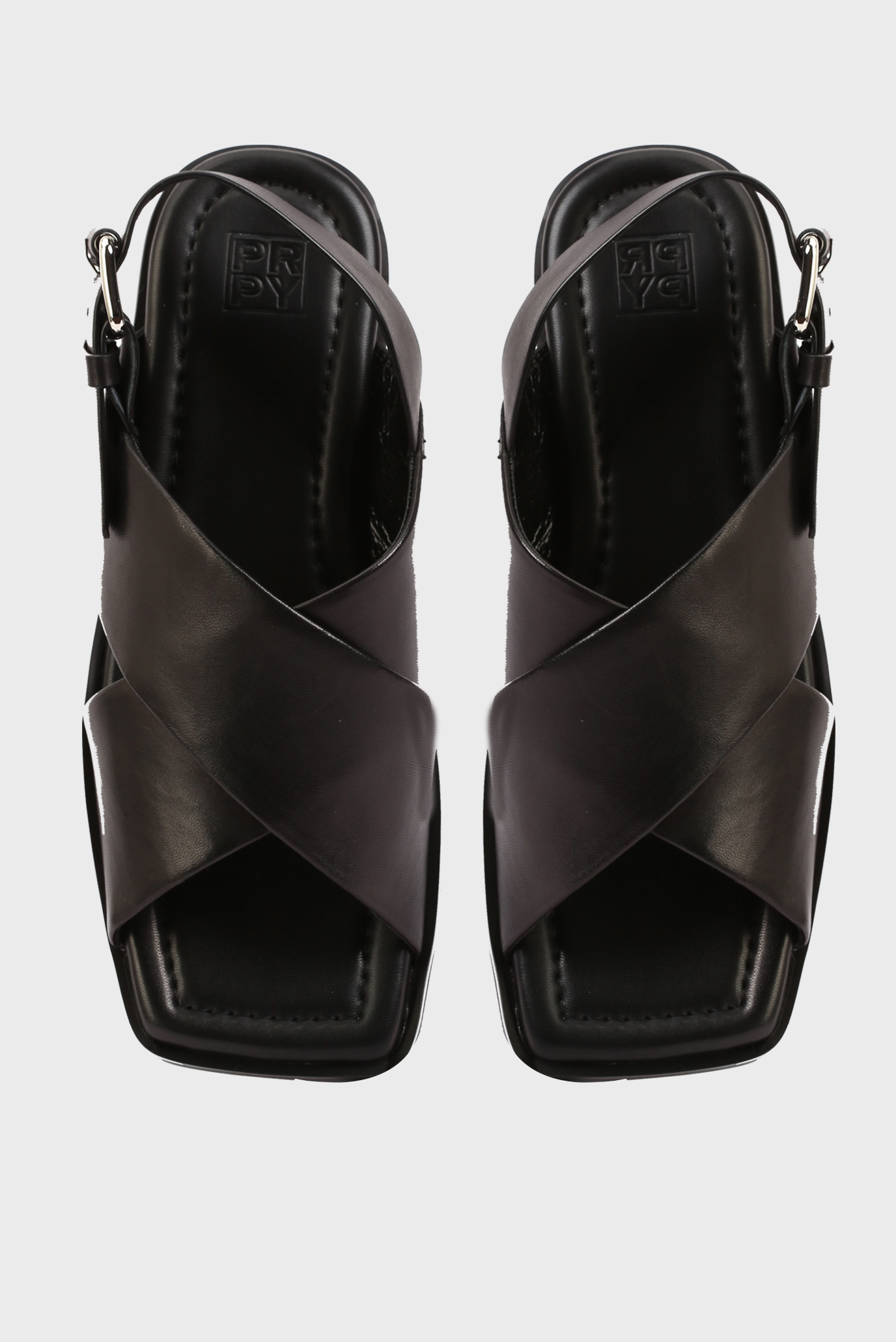 Женские черные кожаные сандалии RonniePRPY Женские черные кожаные сандалии Ronnie 4
