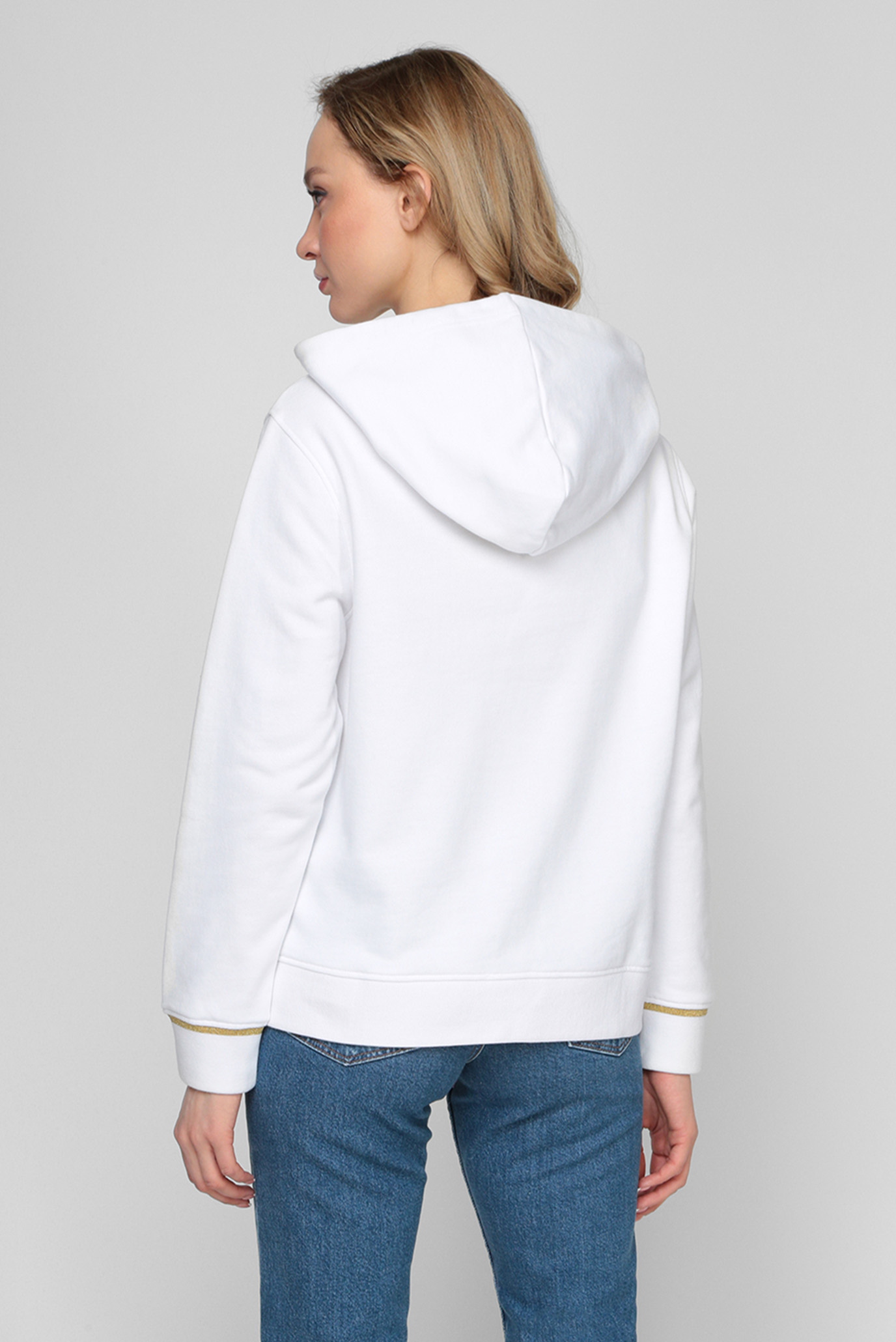 Женское белое худи REGULAR CRYSTAL 9