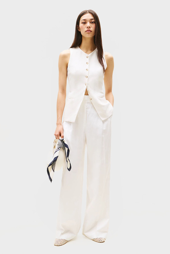 Брюки LINEN MIX RLXD STRAIGHT PANTS