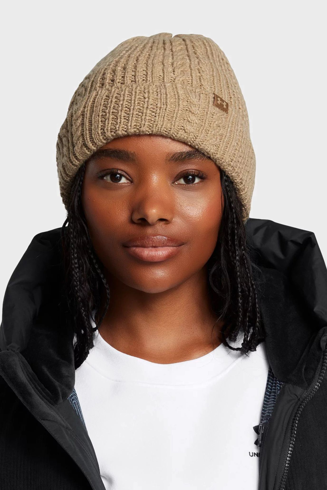 Шапка W Halftime Cable Knit Beanie 2