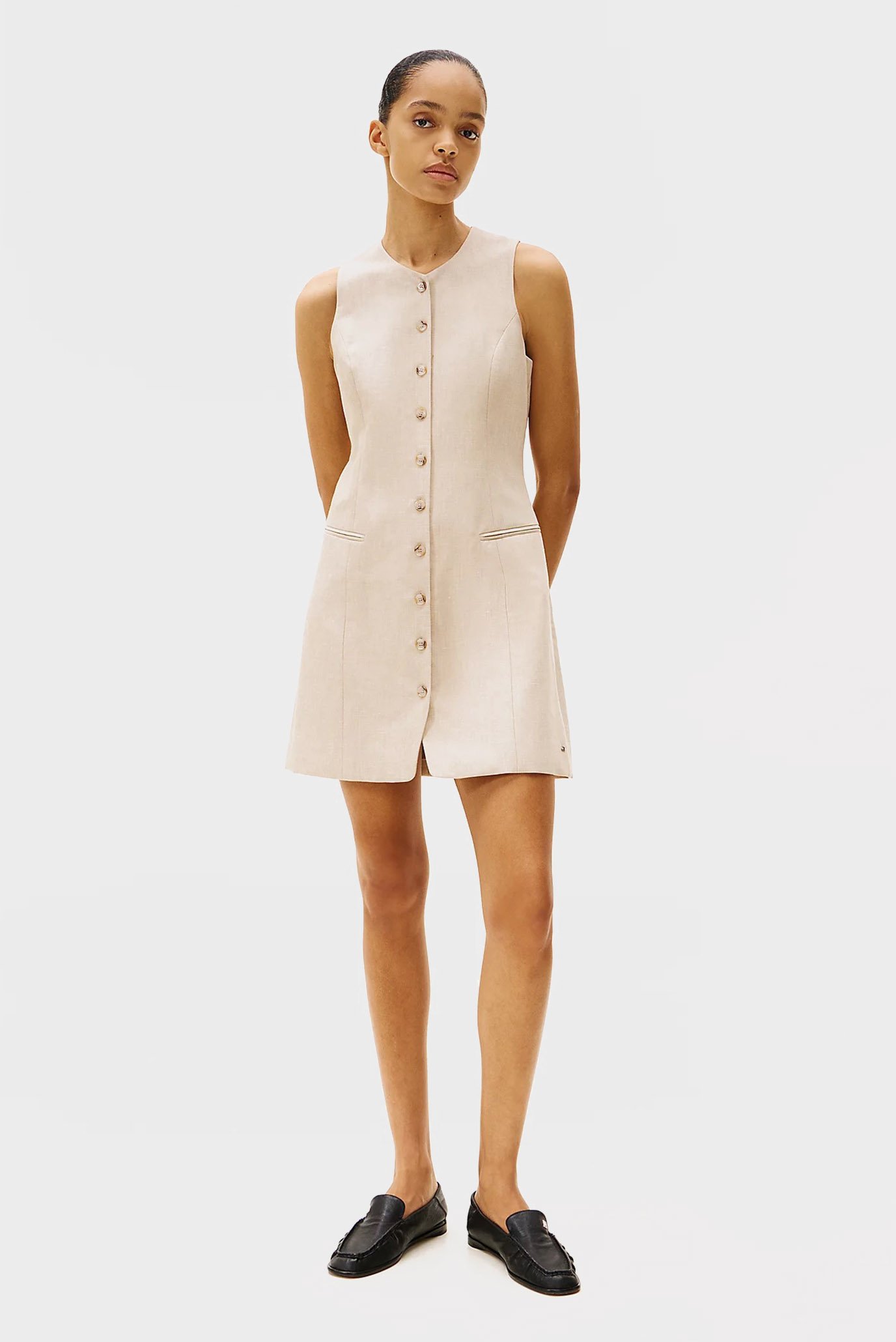 Платье LINEN MIX SLEEVELESS DRESS 1