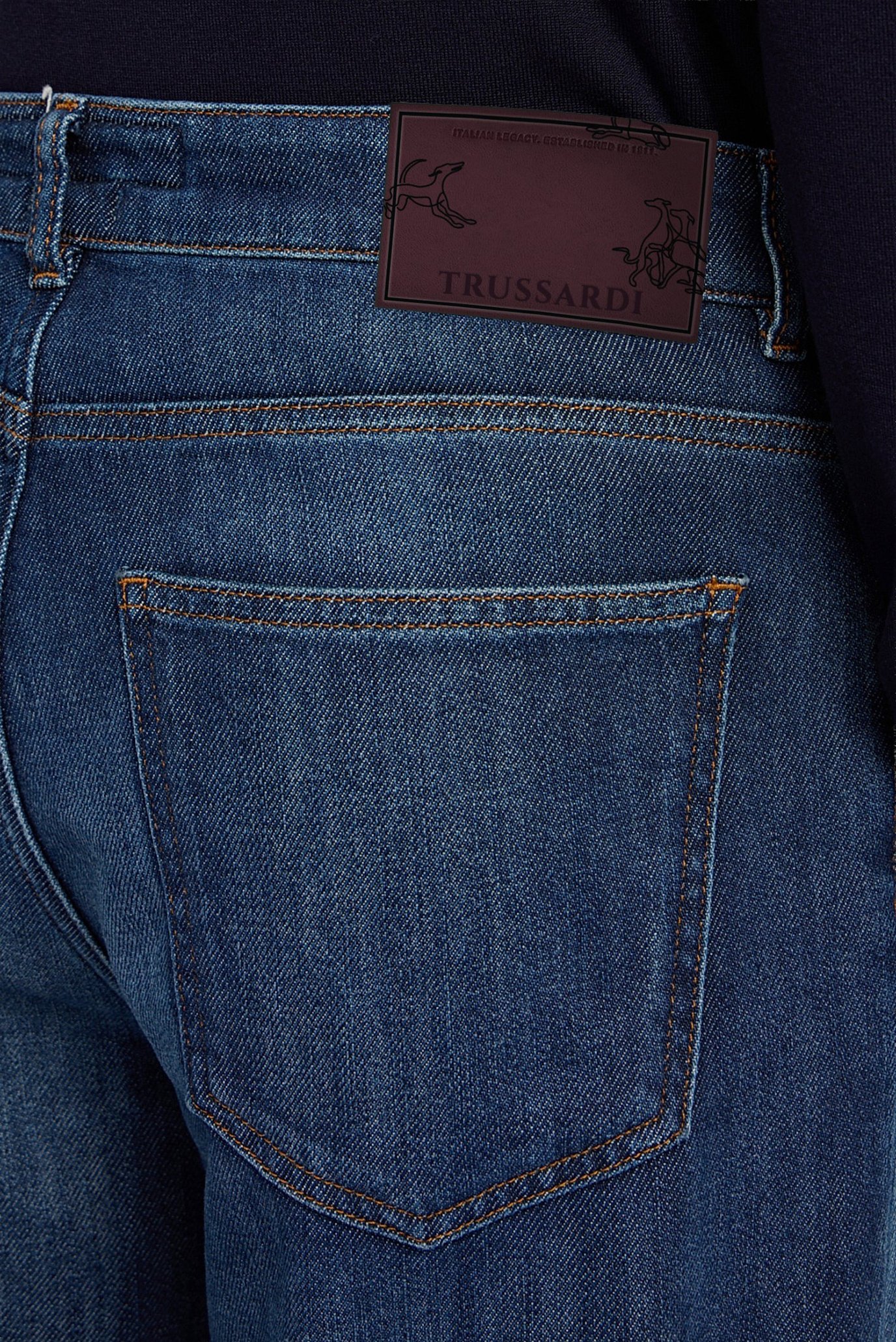 Джинсы MJ390D14 5 POCKET 390 STRAIGHT - BLUE DENIM SW + CHEMICAL 3