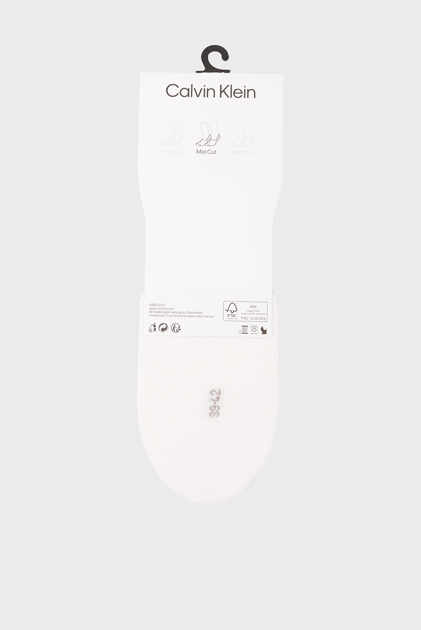 Следы CK WOMEN FOOTIE MID CUT 2P 3