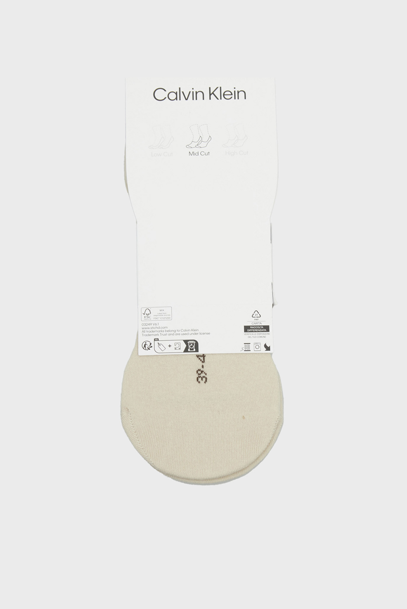 Следы CK MEN FOOTIE MID CUT 2P 6