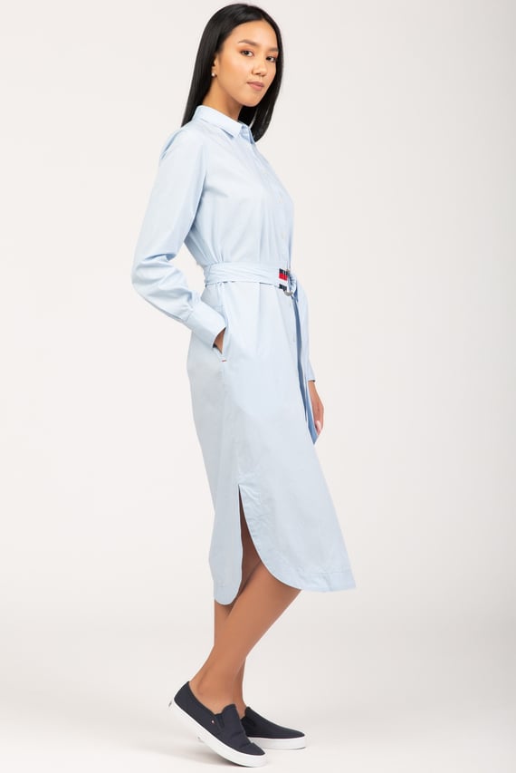Платье POPLIN MIDI SHIRT DRESS LS
