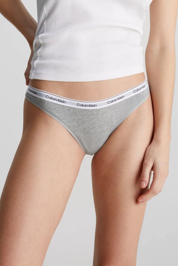 Женские серые трусики THONG