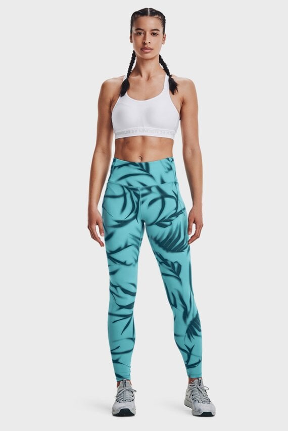 Женские бирюзовые тайтсы UA Meridian Printed Legging