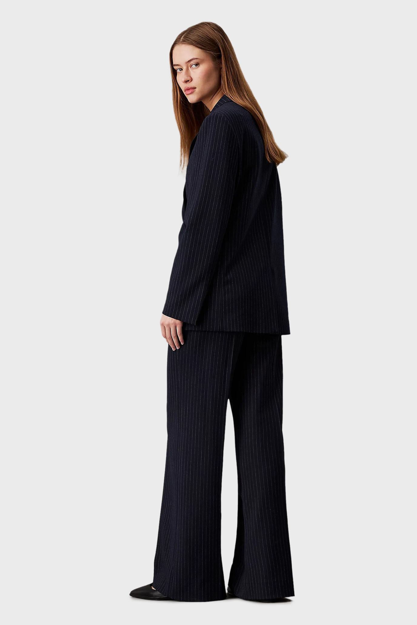 Женский темно-синий жакет в полоску PINSTRIPE SLIMCalvin Klein Женский темно-синий жакет в полоску PINSTRIPE SLIM 3