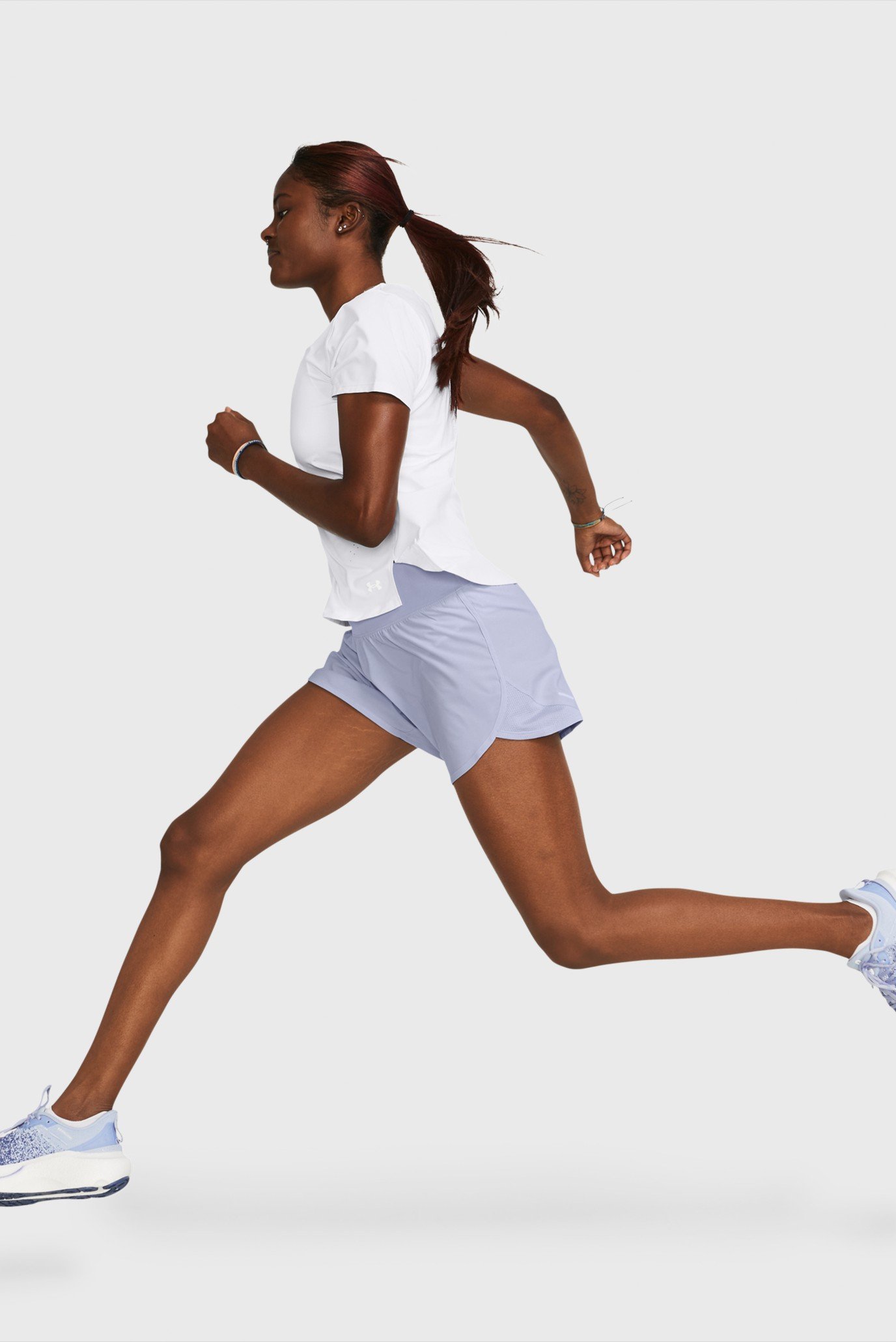 Женская белая футболка UA Launch Elite Shortsleeve 2