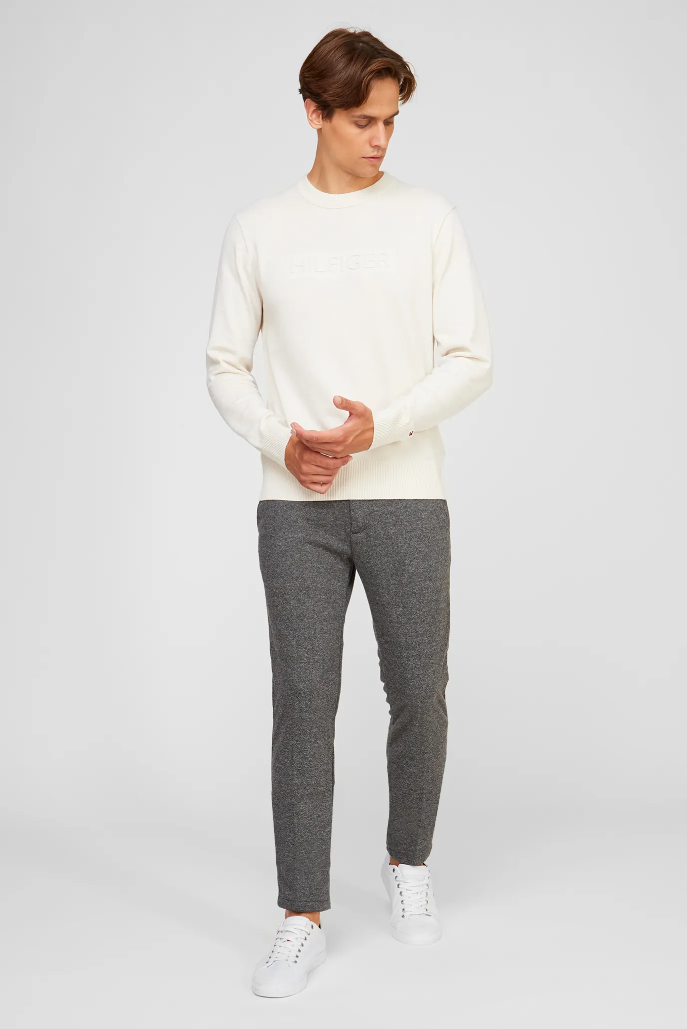 Мужской белый джемпер EMBOSSED GRAPHIC 5