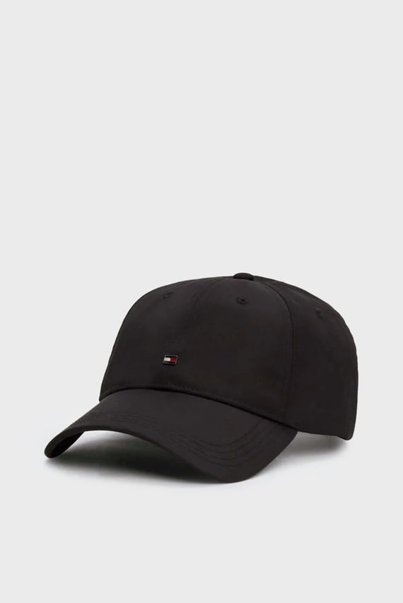 Мужская черная кепка TH FLAG POLY 6 PANEL CAP Tommy Hilfiger