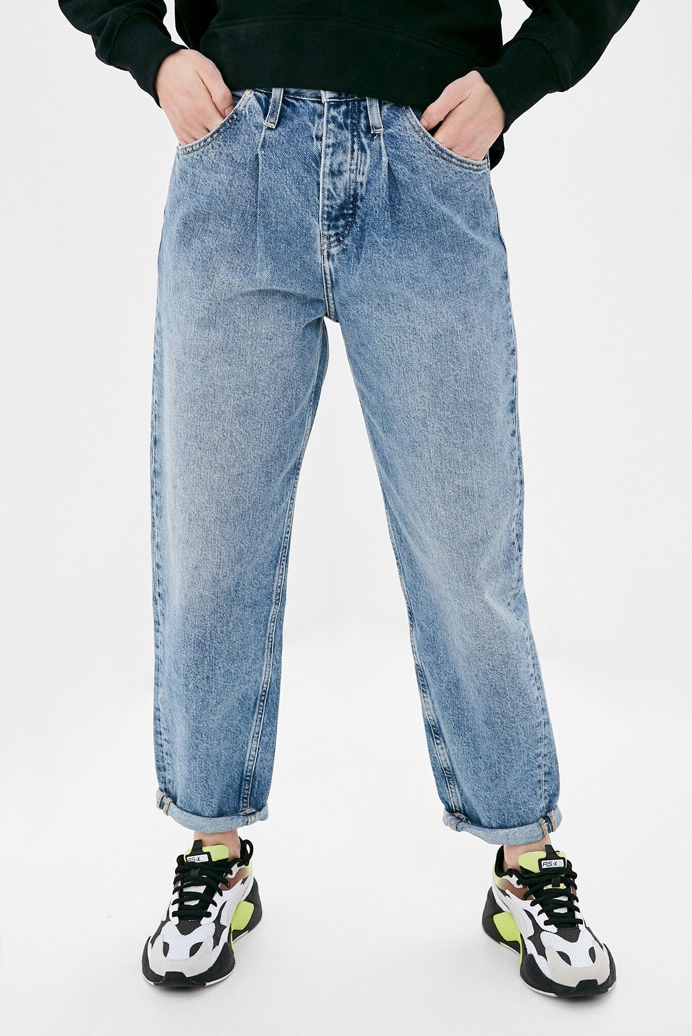 Женские голубые джинсы BAGGY 1