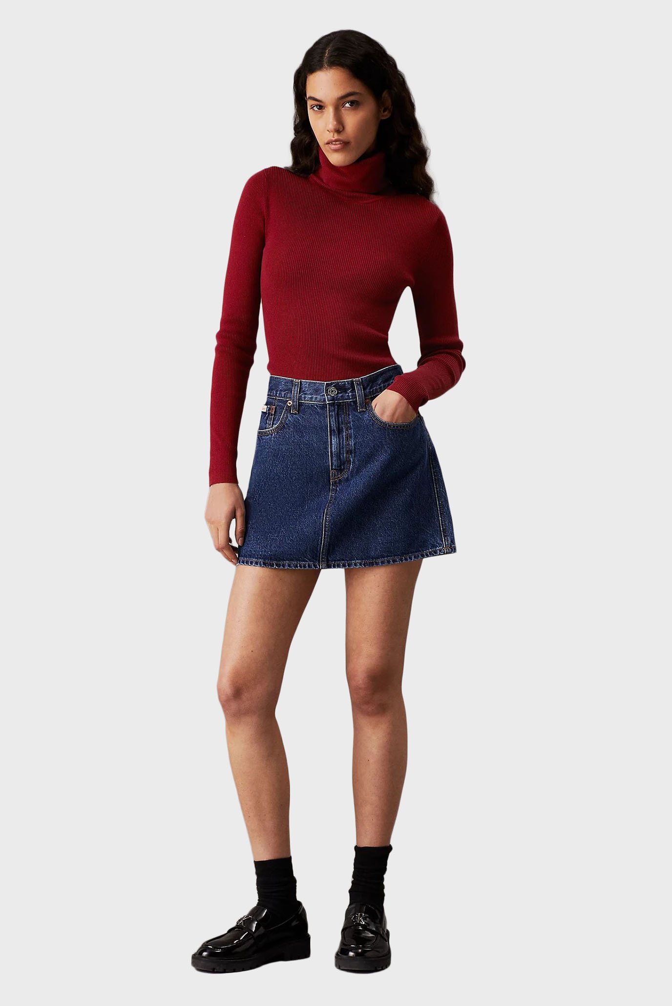 Гольф WOVEN LABEL ROLL NECK SWEATER 2