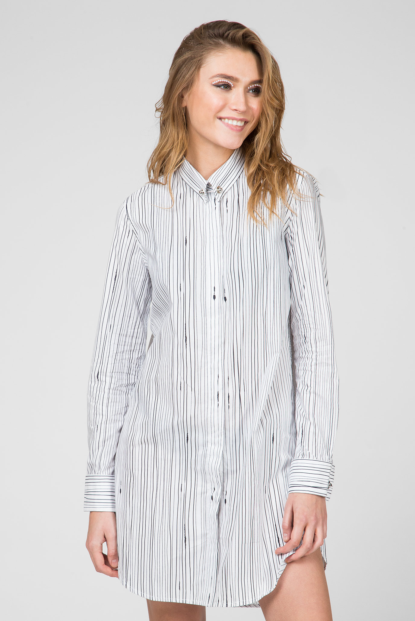 Женское платье-рубашка в полоску D-RAILY-LONG-A 6