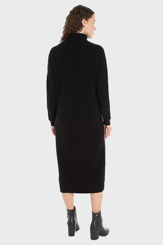 Платье MD WOOL CASH ROLL-NK MIDI DRESS