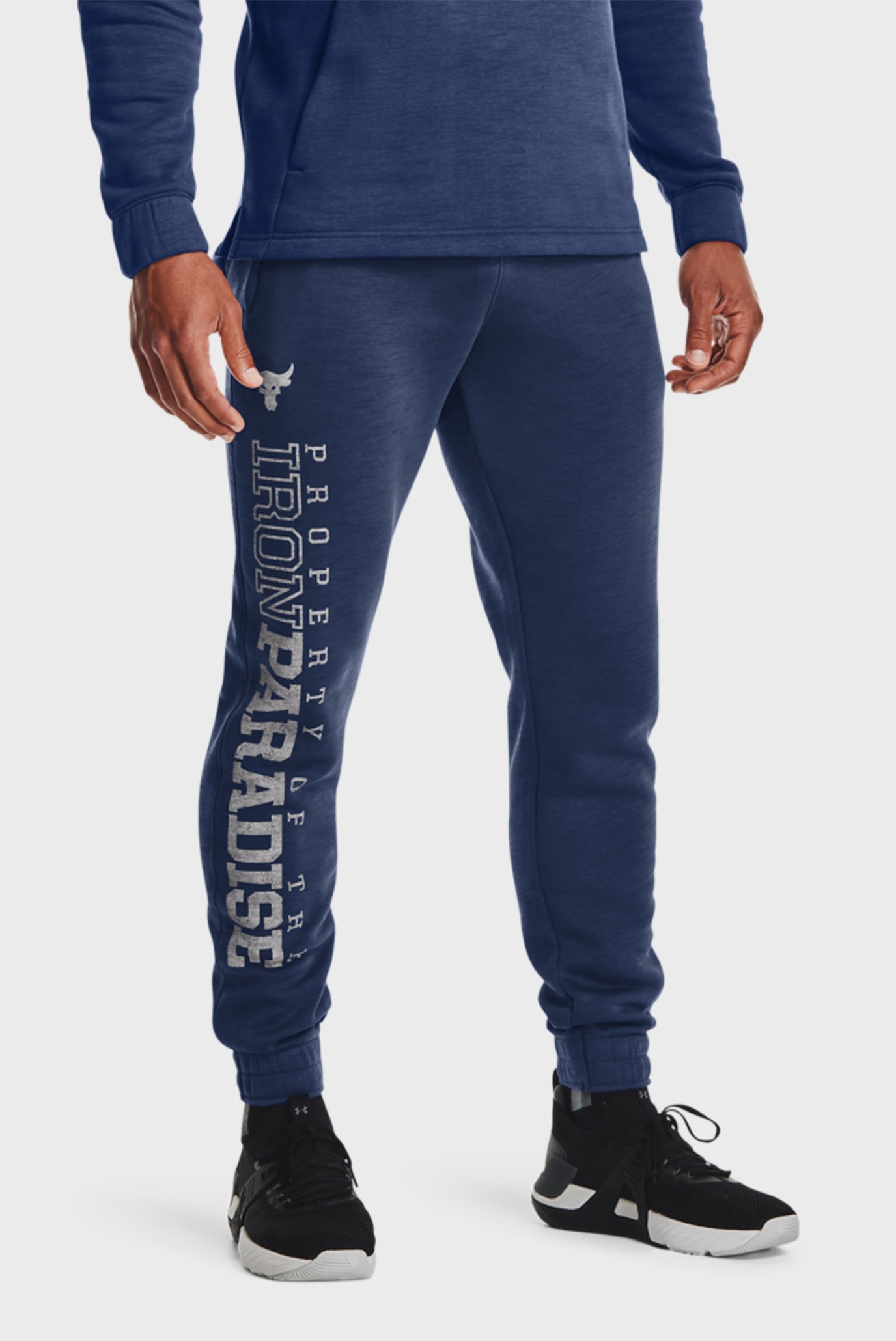 Мужские синие спортивные брюки UA Pjt Rock CC Fleece Jogger 1