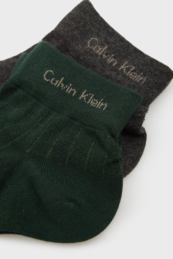 Носки CK MEN QUARTER 2P PINSTRIPE