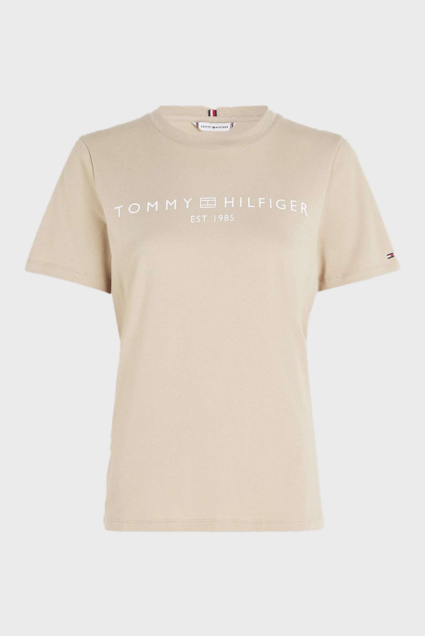 Женская бежевая футболка REG CORP LOGO 5