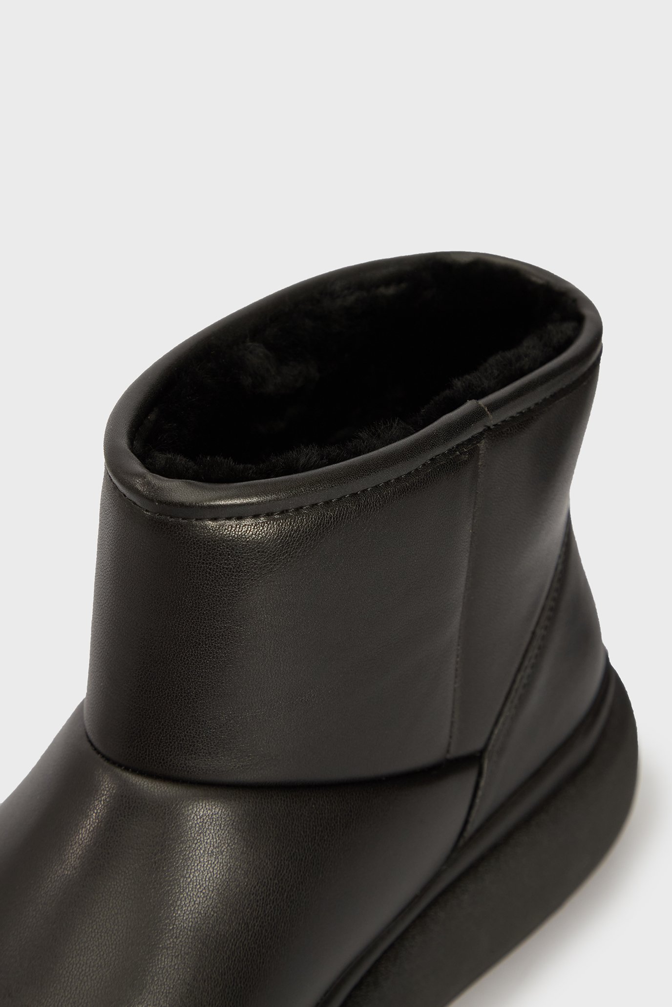 Женские черные кожаные угги Uppsala 2