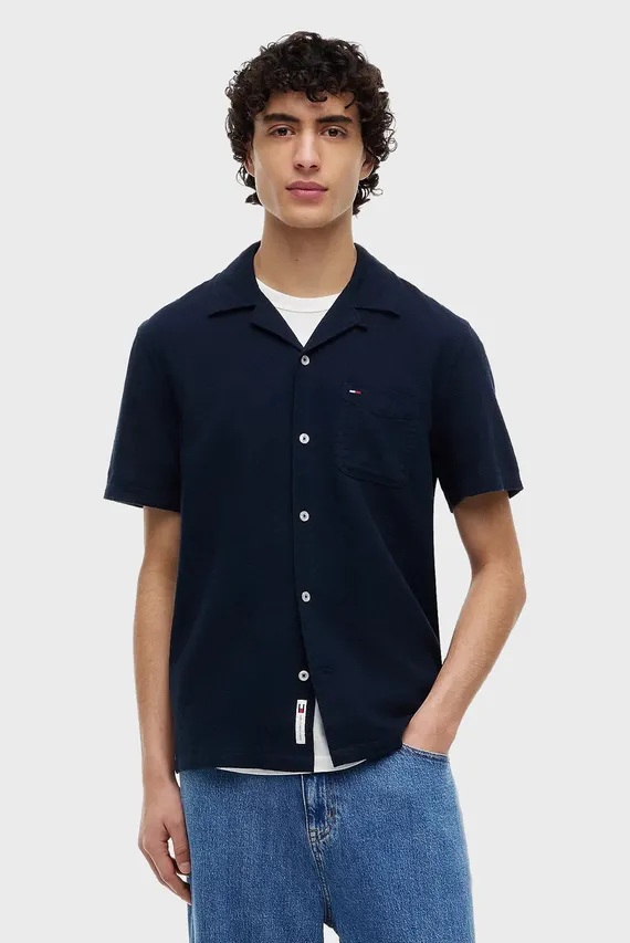 Рубашка с коротким рукавом TJM REG LINEN BLEND CAMP SS EXT Tommy Jeans