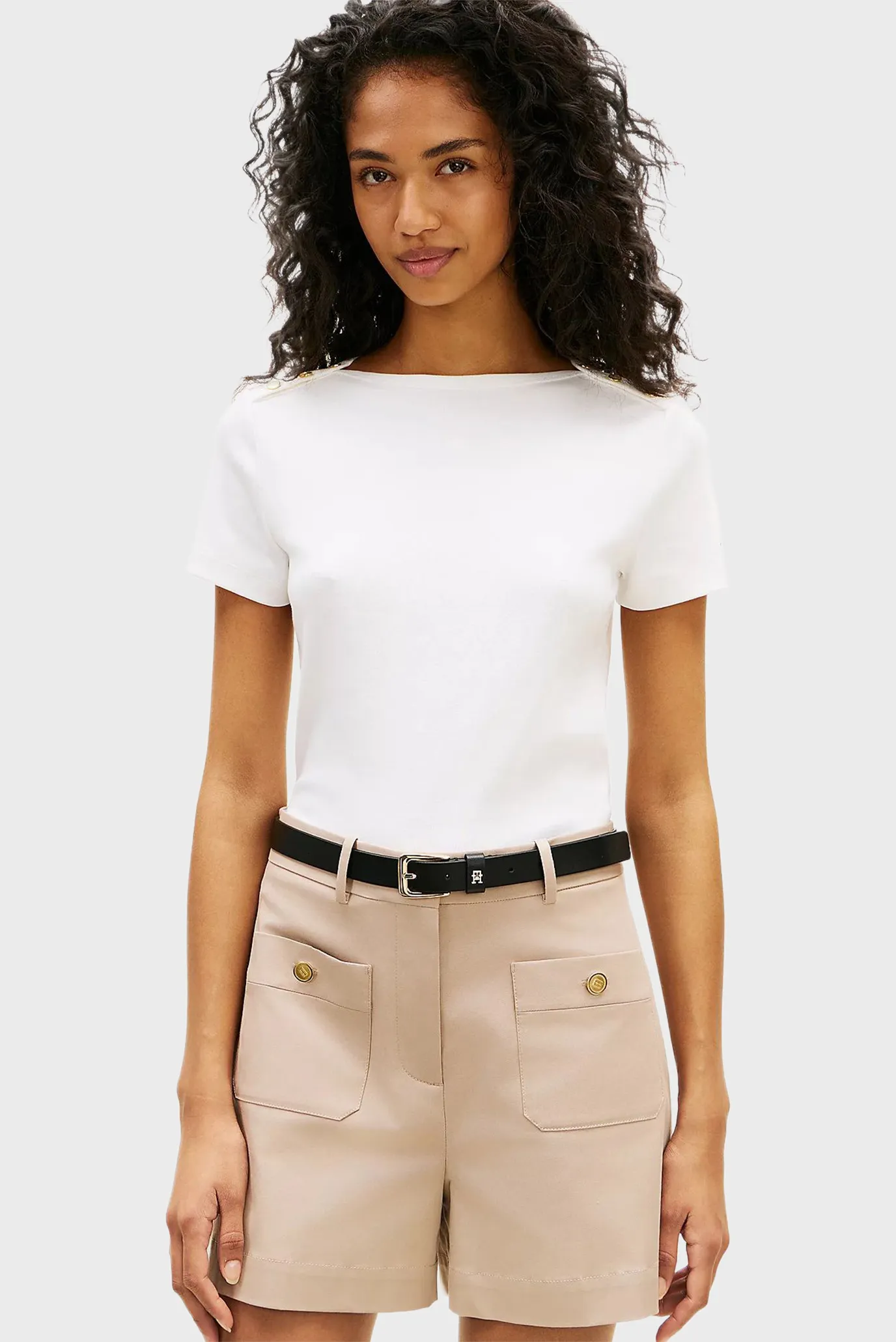 Футболка/GOLD BUTTON SLIM SS TEE 1