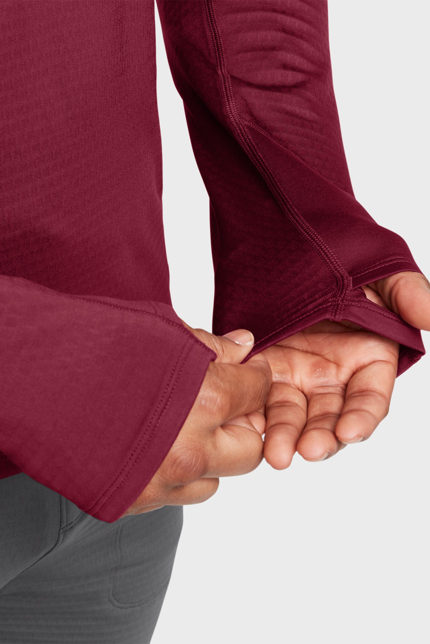 Мужская бордовая спортивная кофта UA Vanish CW 1 4 Zip 3