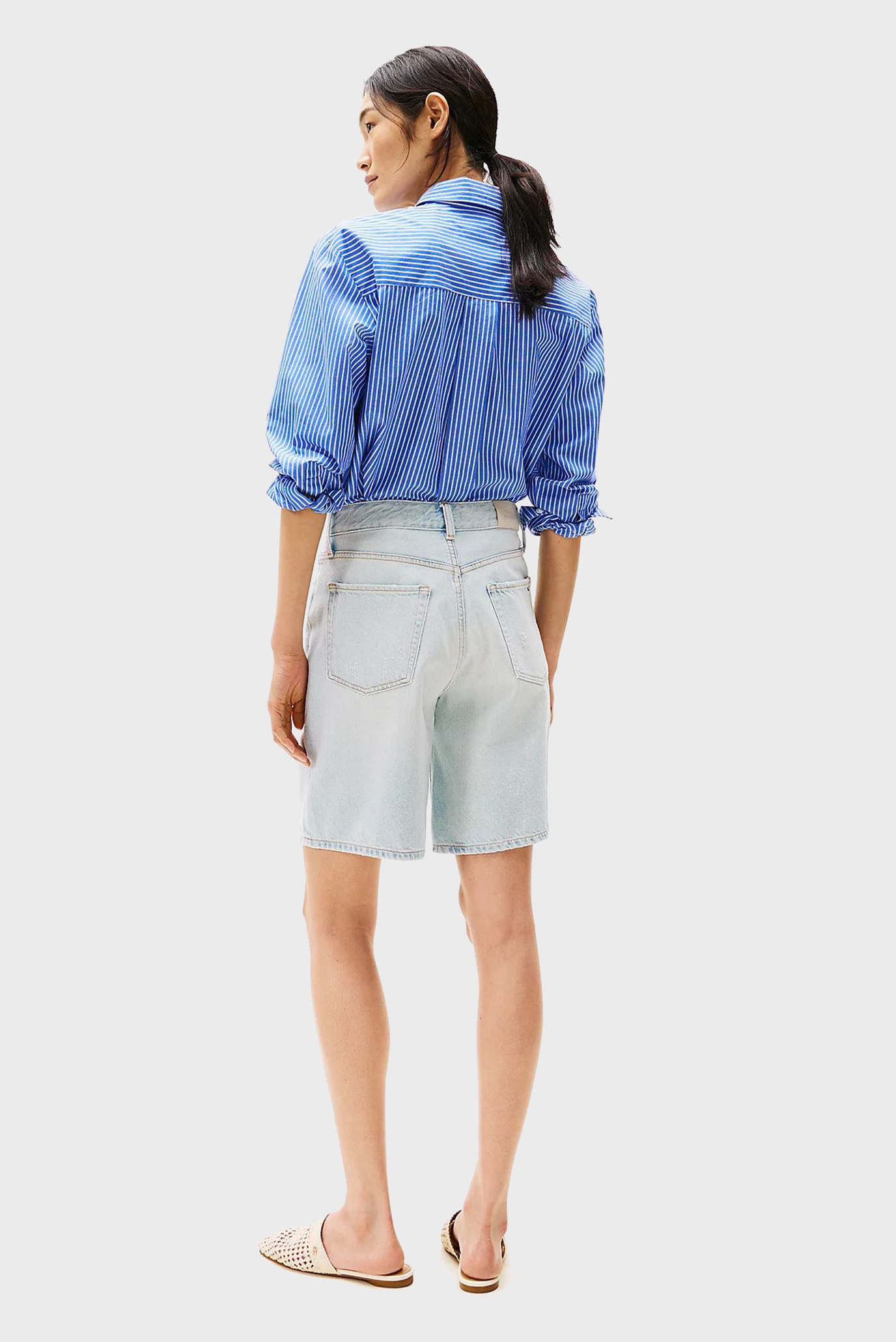 Женские голубые джинсовые шорты BERMUDA SKY 4