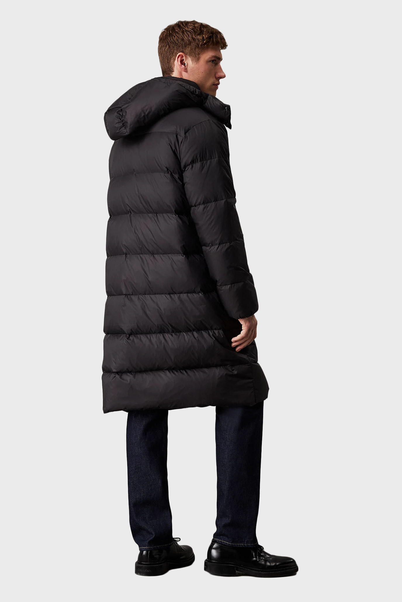 Calvin klein jeans quilted down long parka jacket hotsell