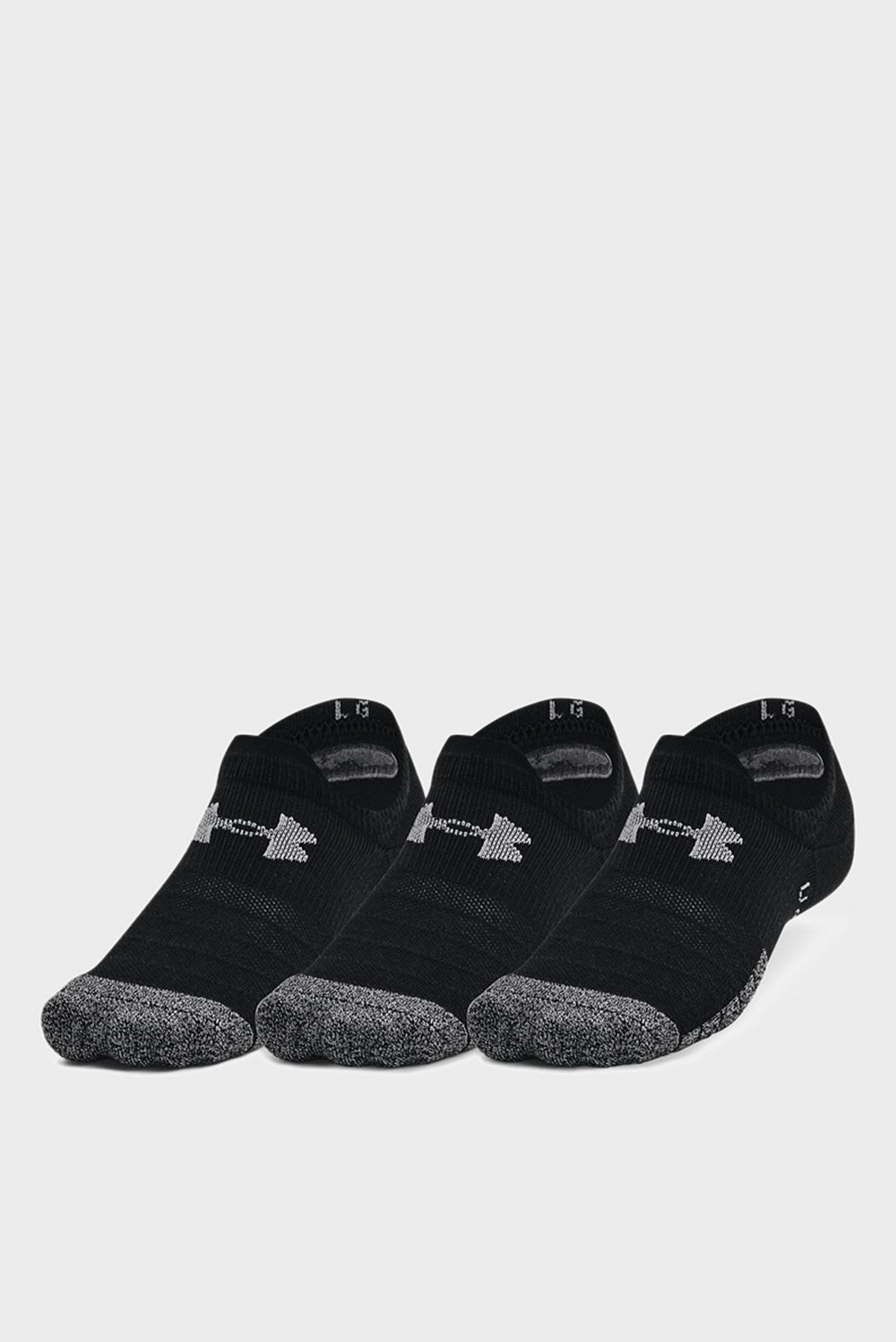 Черные носки (3 пары) UA Heatgear UltraLowTab 3pk 1